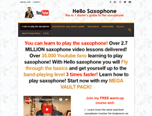 Tablet Screenshot of hellosaxophone.com